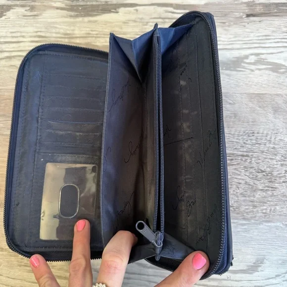 Vera Bradley Rio Stripe Colorful Floral Zip Wallet - Picture 6 of 6